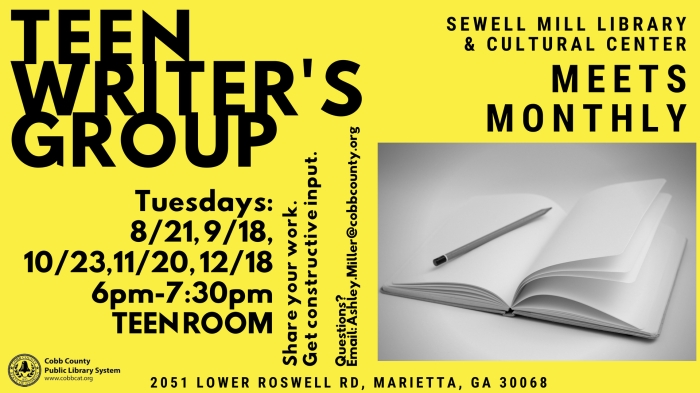 Teen Writers Group at Sewell Mill